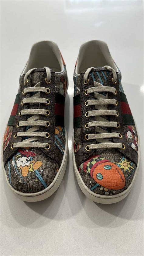 gucci combat boots donald duck|Gucci ace x disney.